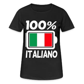Italien Italiener - Frauen T-Shirt atmungsaktiv - Schwarz - Vorne - AI Model Female 172 light (172cm)