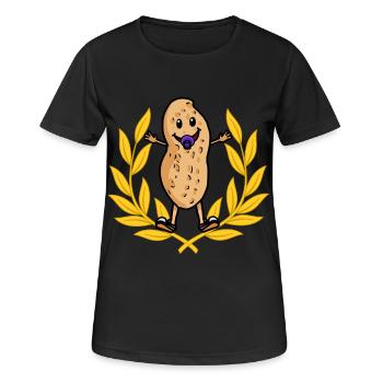 Lorbeerkranz Baby Erdnuss Geburt Geburtstag Kinder - Frauen T-Shirt atmungsaktiv - Schwarz - Vorne - AI Model Female 172 light (172cm)
