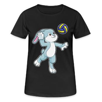 Bunny Volleyball Player Volleyball - Women's Breathable T-Shirt - black - Front - AI Model Female 172 light (172cm)