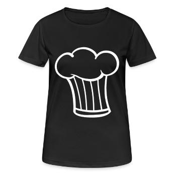 Cooking hat hobby chef chef - Women's Breathable T-Shirt - black - Front - AI Model Female 172 light (172cm)