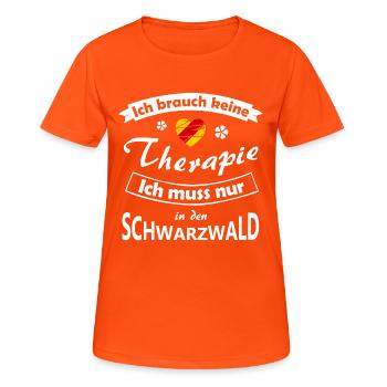 Schwarzwald Therapie Baden - Frauen T-Shirt atmungsaktiv - Neonorange - Vorne - AI Model Female 172 dark (172cm)