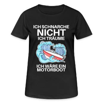 Motorboot Boote Boot - Frauen T-Shirt atmungsaktiv - Schwarz - Vorne - AI Model Female 172 light (172cm)