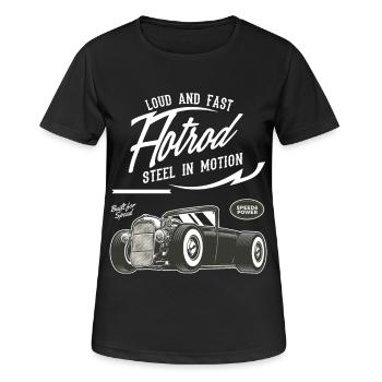 Hot Rod Hotrod Vehicle Vintage Retro - Women's Breathable T-Shirt - black - Front - AI Model Female 172 light (172cm)