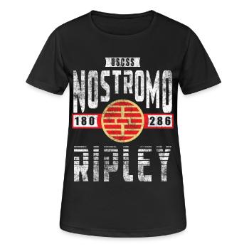 Alien Nostromo grade d'équipage Ripley - T-shirt respirant Femme - noir - Devant - AI Model Female 172 light (172cm)
