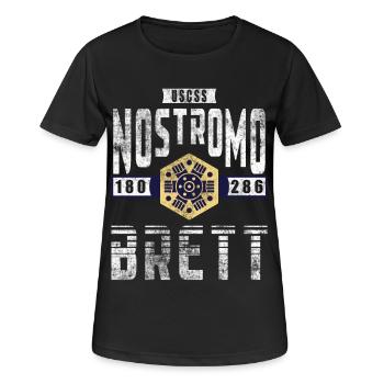 Alien Nostromo Besatzungsrang Brett - Frauen T-Shirt atmungsaktiv - Schwarz - Vorne - AI Model Female 172 light (172cm)