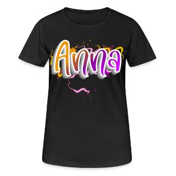 Anna - Women's Breathable T-Shirt - black - Front - AI Model Female 172 light (172cm)