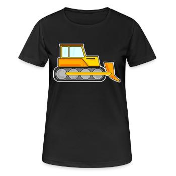 Véhicules de chantier enfants - T-shirt respirant Femme - noir - Devant - AI Model Female 172 light (172cm)