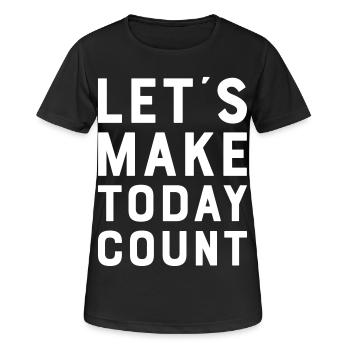 Des phrases drôles - T-shirt respirant Femme - noir - Devant - AI Model Female 172 light (172cm)