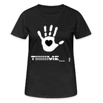 Tiiiiime FPH - T-shirt respirant Femme - noir - Devant - AI Model Female 172 light (172cm)