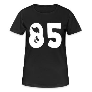 85 departement vendee - T-shirt respirant Femme - noir - Devant - AI Model Female 172 light (172cm)
