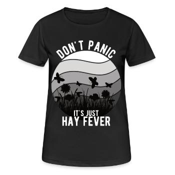 "Don't Panic It's Just Hay Fever" Hay Fever - Women's Breathable T-Shirt - black - Front - AI Model Female 172 light (172cm)