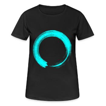 Kreis - Frauen T-Shirt atmungsaktiv - Schwarz - Vorne - AI Model Female 172 light (172cm)