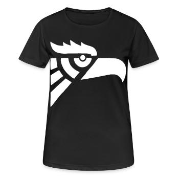 Tête d'aigle blanc aztèque - T-shirt respirant Femme - noir - Devant - AI Model Female 172 light (172cm)