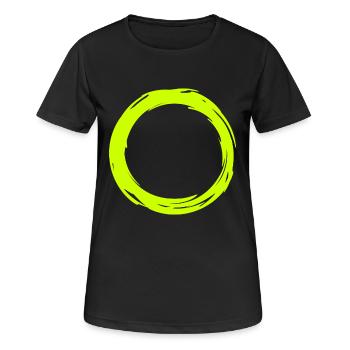 Kreis - Frauen T-Shirt atmungsaktiv - Schwarz - Vorne - AI Model Female 172 light (172cm)