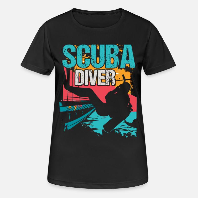 Plongée Scuba Plongée - T-shirt respirant Femme - noir
