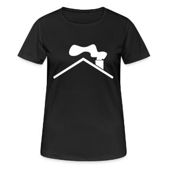 Toit - T-shirt respirant Femme - noir - Devant - AI Model Female 172 light (172cm)