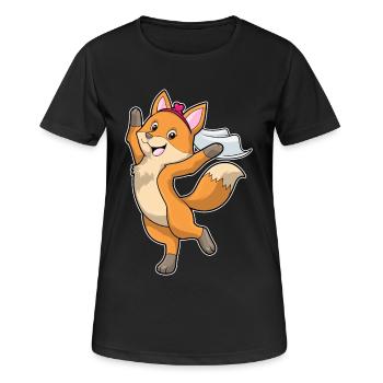 Fuchs Braut Schleier Hochzeit - Frauen T-Shirt atmungsaktiv - Schwarz - Vorne - AI Model Female 172 light (172cm)