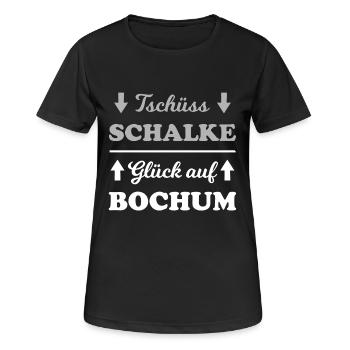 Aufstieg Bochum - Frauen T-Shirt atmungsaktiv - Schwarz - Vorne - AI Model Female 172 light (172cm)