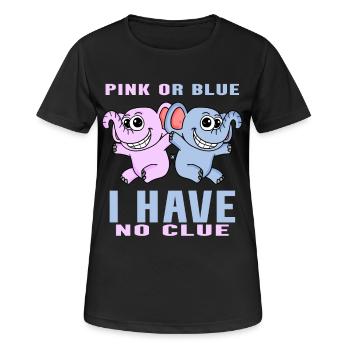 Pink oder Blau - Frauen T-Shirt atmungsaktiv - Schwarz - Vorne - AI Model Female 172 light (172cm)