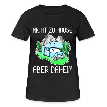 Wohnmobil Blau - Frauen T-Shirt atmungsaktiv - Schwarz - Vorne - AI Model Female 172 light (172cm)