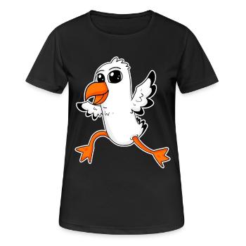 Doux goé et mouse - T-shirt respirant Femme - noir - Devant - AI Model Female 172 light (172cm)