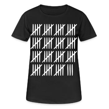 78 Geburtstag Strichliste - 78 Jahre alt - Frauen T-Shirt atmungsaktiv - Schwarz - Vorne - AI Model Female 172 light (172cm)