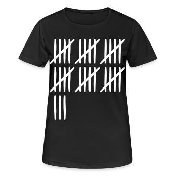 33 Geburtstag Strichliste - 33 Jahre alt - Frauen T-Shirt atmungsaktiv - Schwarz - Vorne - AI Model Female 172 light (172cm)
