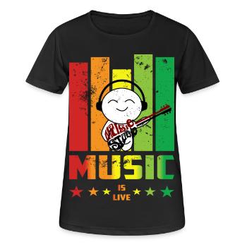 I love Music - Women's Breathable T-Shirt - black - Front - AI Model Female 172 light (172cm)