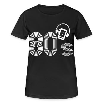 Die 80er Jahre - Frauen T-Shirt atmungsaktiv - Schwarz - Vorne - AI Model Female 172 light (172cm)