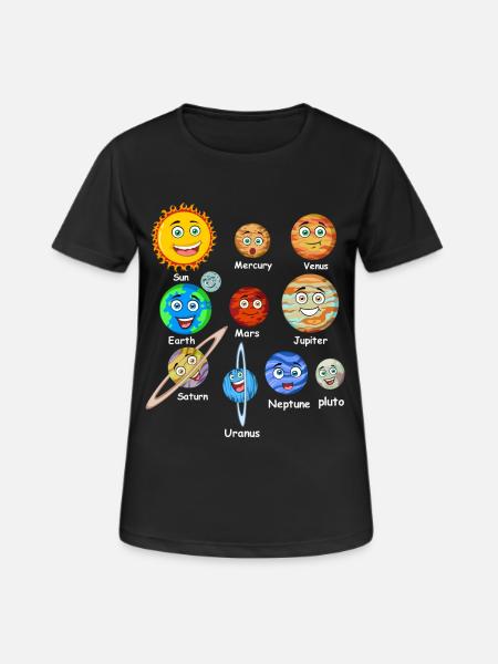 Solar system planets - Women's Breathable T-Shirt - black