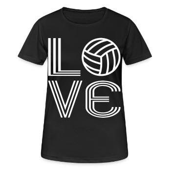 Le volley-volley - T-shirt respirant Femme - noir - Devant - AI Model Female 172 light (172cm)