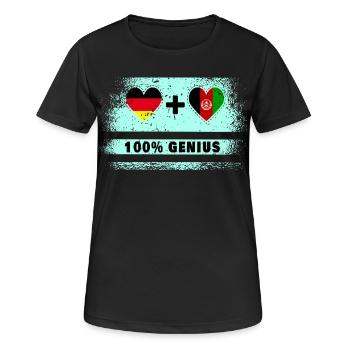 Germany and Afghanistan Genial / Gift - Women's Breathable T-Shirt - black - Front - AI Model Female 172 light (172cm)