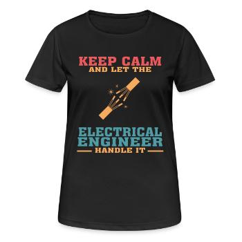Funny Electrical Engineering Quote for Electrical - Women's Breathable T-Shirt - black - Front - AI Model Female 172 light (172cm)