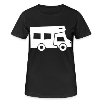 Caravan Camper Camping Camper - Women's Breathable T-Shirt - black - Front - AI Model Female 172 light (172cm)