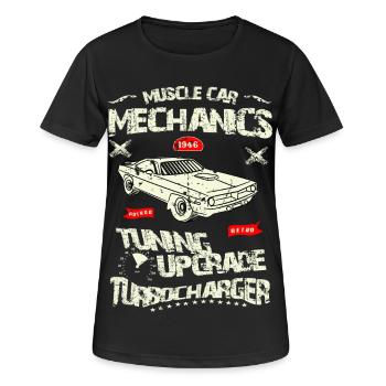 Car mechanic - Women's Breathable T-Shirt - black - Front - AI Model Female 172 light (172cm)