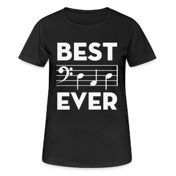 Beste Dad Ever Music Note Akkorde - Frauen T-Shirt atmungsaktiv - Schwarz - Vorne - AI Model Female 172 light (172cm)