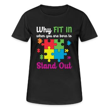 Warum fit in You Are Born To Stechen - Frauen T-Shirt atmungsaktiv - Schwarz - Vorne - AI Model Female 172 light (172cm)