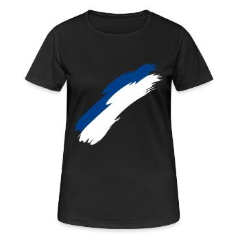 Finnland - Frauen T-Shirt atmungsaktiv - Schwarz - Vorne - AI Model Female 172 light (172cm)