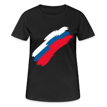 République tchèque - T-shirt respirant Femme - noir - Devant - AI Model Female 172 light (172cm)
