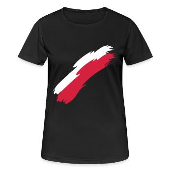 Pologne - T-shirt respirant Femme - noir - Devant - AI Model Female 172 light (172cm)
