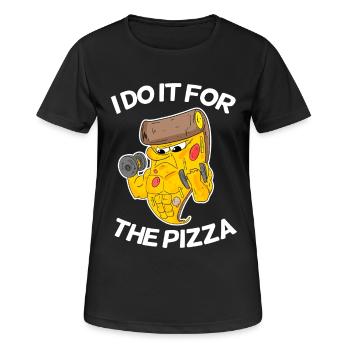 Pizza Training Fitness Sport Cadeau - T-shirt respirant Femme - noir - Devant - AI Model Female 172 light (172cm)