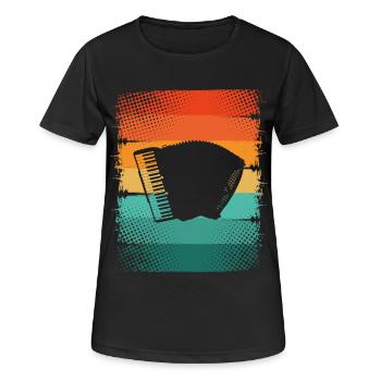 Accordéon - T-shirt respirant Femme - noir - Devant - AI Model Female 172 light (172cm)