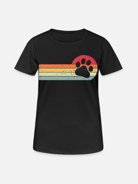 Dog's paw - Women's Breathable T-Shirt - black
