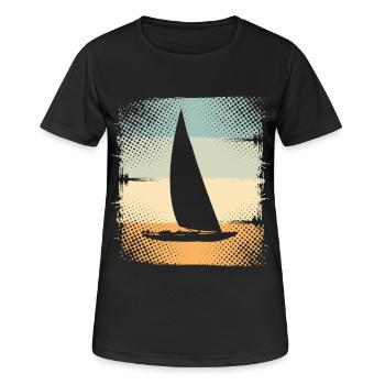 Segelschiff - Frauen T-Shirt atmungsaktiv - Schwarz - Vorne - AI Model Female 172 light (172cm)