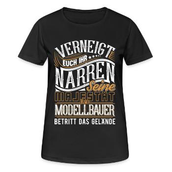 Modellbauer - Frauen T-Shirt atmungsaktiv - Schwarz - Vorne - AI Model Female 172 light (172cm)