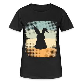 Kaninchen - Frauen T-Shirt atmungsaktiv - Schwarz - Vorne - AI Model Female 172 light (172cm)