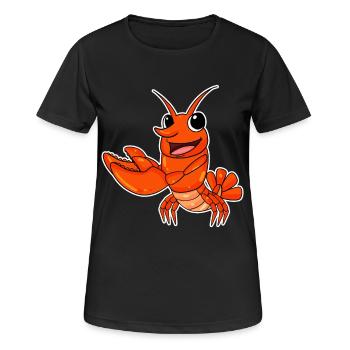 Homard - T-shirt respirant Femme - noir - Devant - AI Model Female 172 light (172cm)