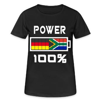 L’Allemagne et l’Afrique du Sud Power 100% - T-shirt respirant Femme - noir - Devant - AI Model Female 172 light (172cm)