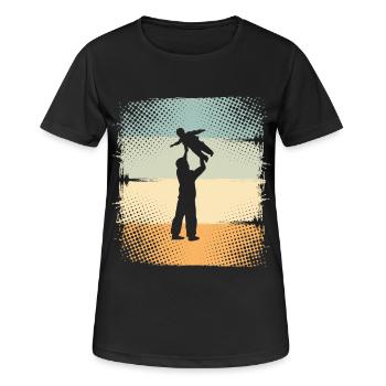 Father and Son - Women's Breathable T-Shirt - black - Front - AI Model Female 172 light (172cm)