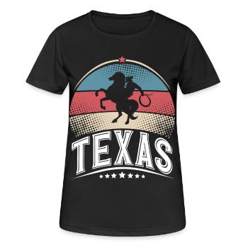 Texas - Women's Breathable T-Shirt - black - Front - AI Model Female 172 light (172cm)